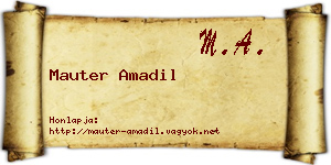 Mauter Amadil névjegykártya